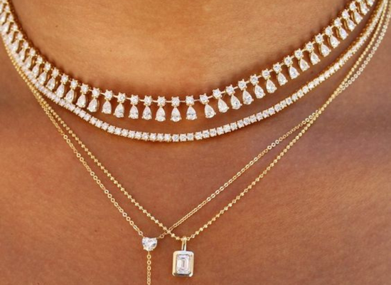 Diamond pendant necklaces